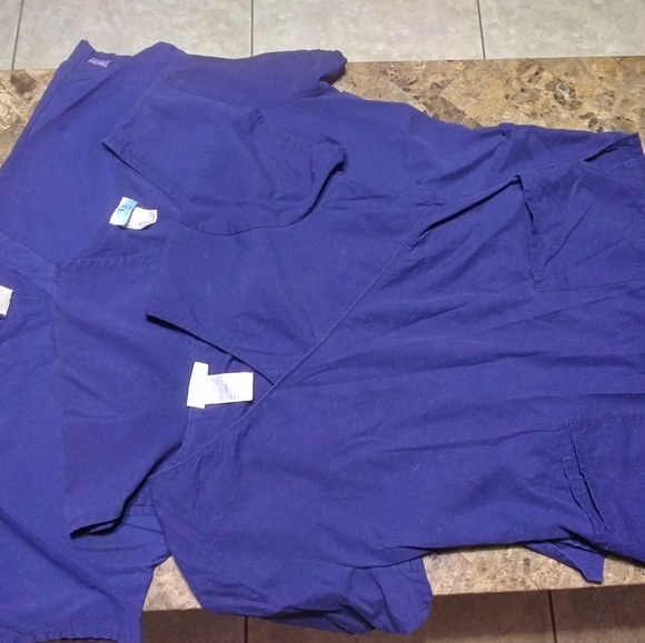 3 small scrub tops